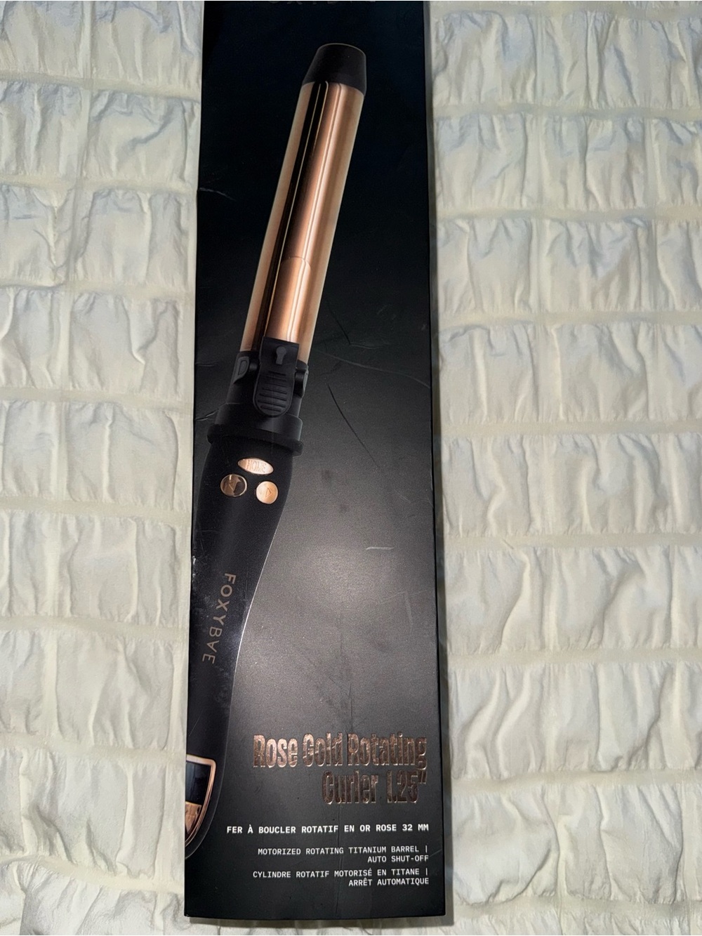Foxybae Rose Gold Rotating Curling Wand - Rose Gold